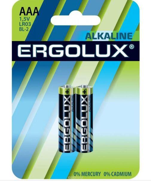 Купить оптом Батарейка щелочная ERGOLUX LR03/AAA 2шт/блистер (Цена указана за 2шт) в Украине