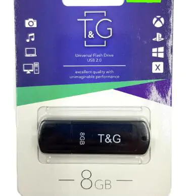 Купити оптом Купити Флешка USB 8GB T&G Classic 011 чорний оптом - ціна 109 грн в Україні 
