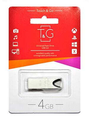 Купить оптом Флешка USB 4GB T&G метал 117 серый