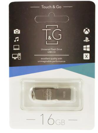 Купить оптом Флешка USB 16GB T&G метал 117 серый