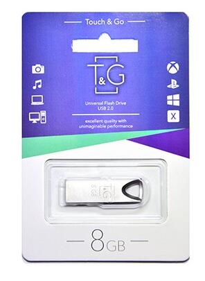 Купить оптом Флешка USB 8GB T&G метал 117 серый