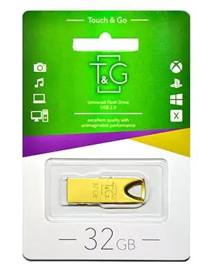 Купить оптом Флешка USB 32GB T&G метал 117 золотой в Украине 