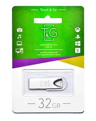 Купити оптом Купити Флешка USB 32GB T&G метал 117 сірий оптом - ціна 144 грн в Україні 