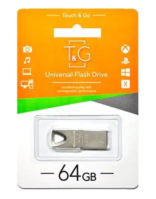 Купити оптом Купити Флешка USB 64GB T&G метал 117 сірий оптом - ціна 178 грн в Україні 