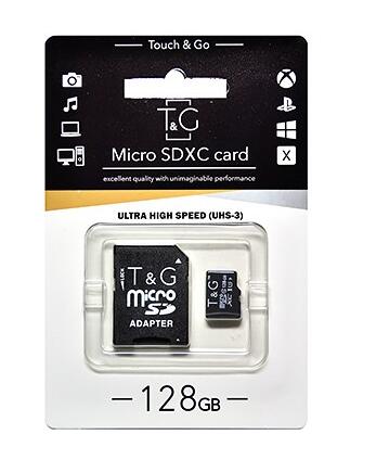 Купить оптом Карта памяти microSDHC (UHS-3) 128GB class 10 T&G (с адаптером)