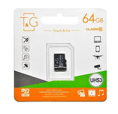 Купити оптом Купити Карта пам'яті microSDHC (UHS-3) 64GB class 10 T&G (без адаптера) оптом - ціна 164 грн в Україні 