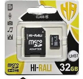Купить оптом Карта памяти microSDHC (UHS-1) HI-RALI 32GB class 10 (с адаптером) в Украине 