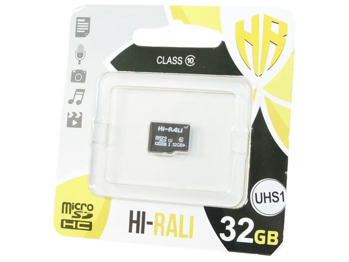 Купить оптом Карта памяти microSDHC (UHS-1) HI-RALI 32GB class 10 (без адаптера) в Украине