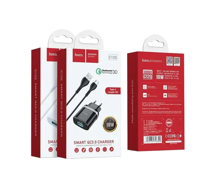 Купити оптом Купити Зарядне мережеве HOCO C12Q з Type-C оптом - ціна 143 грн в Україні 