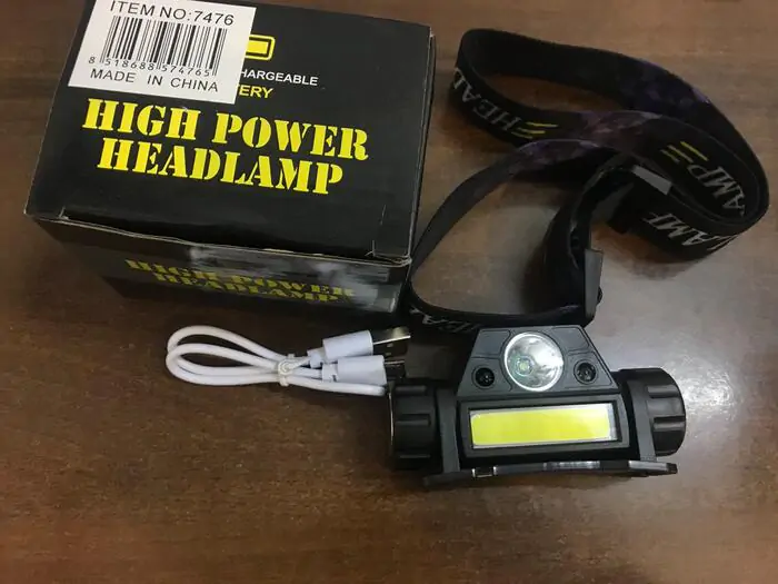 Купити оптом Купити Налобний ліхтар BL-1898 XPE+COB (з датчиком руху) оптом - ціна 110 грн в Україні 