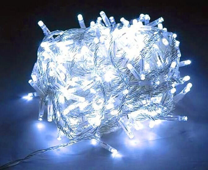 Купить оптом Гирлянда 200 LED белая обычная W-1 (от сети) (0143) в Украине