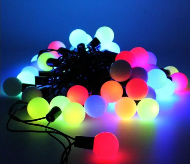 Купить оптом Гирлянда 40 LED шарик на черном проводе мультицветная (6 м) (8) в Украине