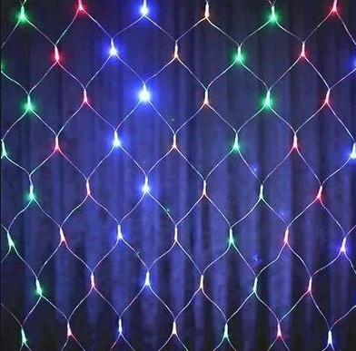 Купить оптом Гирлянда 144 LED сетка на прозрачном проводе мультицветная (1.5х1.5 м) (58) в Украине