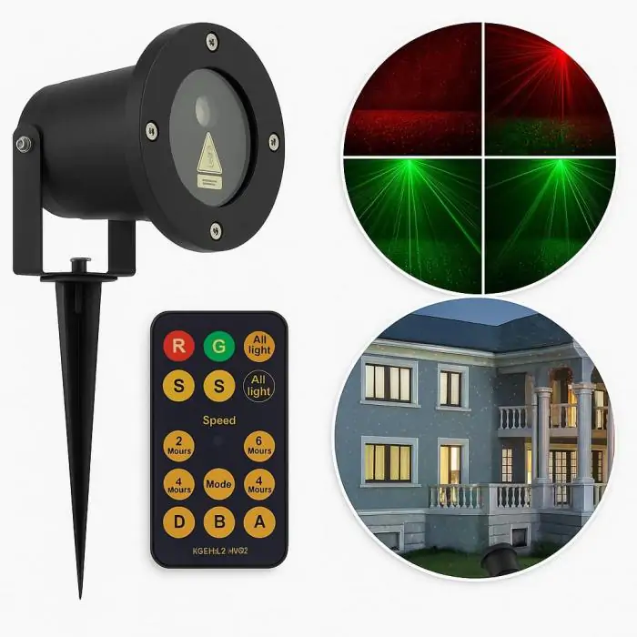 Купити оптом Купити Лазерний проектор вуличний 518 з пультом (12 касет) оптом - ціна 358 грн в Україні , зображення 2