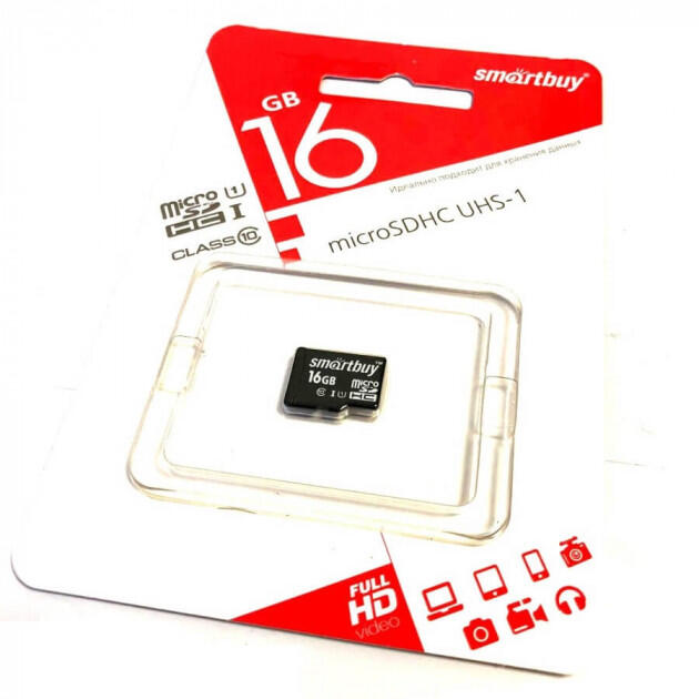 Купить оптом Карта памяти micro SDHC (UHS-1) Smartbuy 16GB Сlass 10  (без адаптера) в Украине