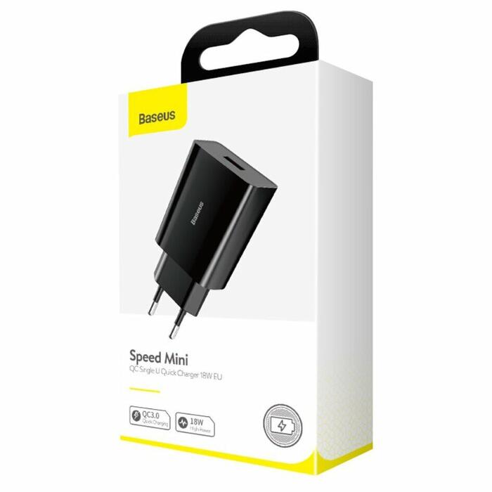 Купить оптом Сетевое зарядное устройство Baseus Speed Mini QC Dual U Quick Charger (2USB 18W) в Украине