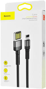 Купить оптом Кабель Baseus Cafule Cable For iPhone (1M) Черный+Серый в Украине