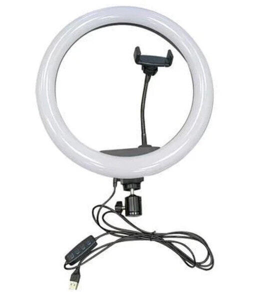 Купить оптом Кольцевая светодиодная лампа (32 см) с зажимом для телефона M-33