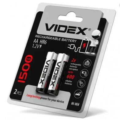 Купить оптом Аккумулятор Videx HR6/AA 1500mAh 2шт/блистер (Цена указана за 2шт)