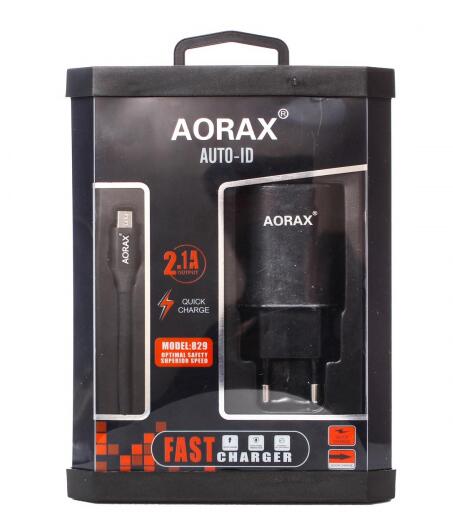 Купить оптом Сетевое зарядное AORAX 829 + microUSB (2USB 2.1A) в Украине