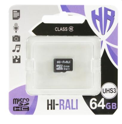 Купить оптом Карта памяти microSDHC 64GB class 10 Hi-Rali (без адаптера)
