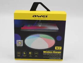Купить оптом Беспроводное зарядное устройство AWEI W7 RGB (10W)