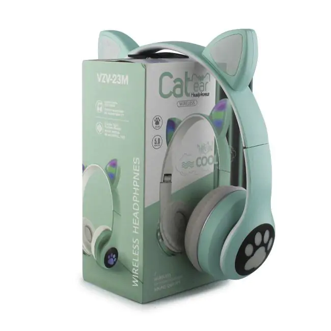 Купить оптом Беспроводные закрытые наушники VZV-23M LED (ушки кота) в Украине , изображение 4