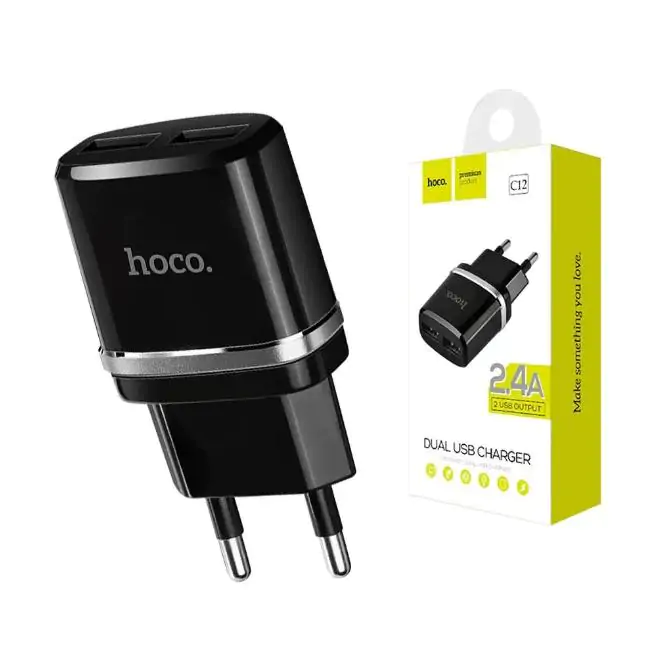 Купити оптом Купити Зарядний пристрій HOCO C12 (2USB 2.1A) оптом - ціна 110 грн в Україні 