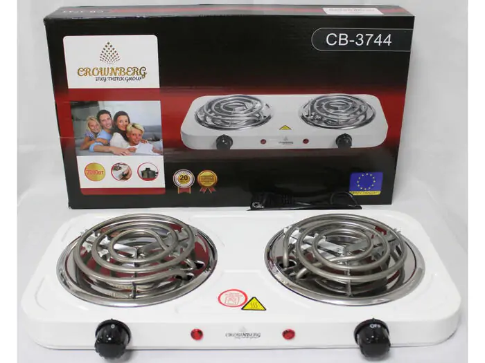 Купити оптом Купити Електро плита настільна 2 конфоркова CB-3744 (спіраль) оптом - ціна 419 грн в Україні 