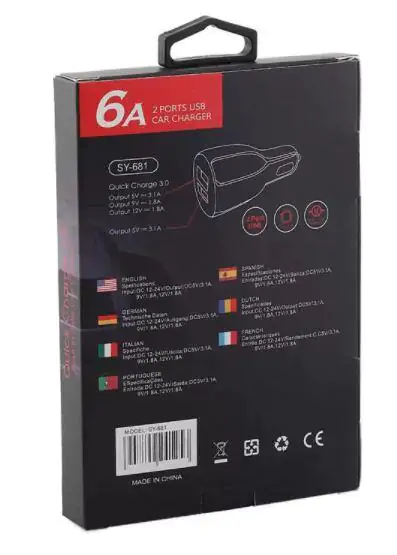 Купити оптом Купити Автомобільне зарядне Quick Charge 6A (2USB QC3.0) оптом - ціна 64 грн в Україні , зображення 2