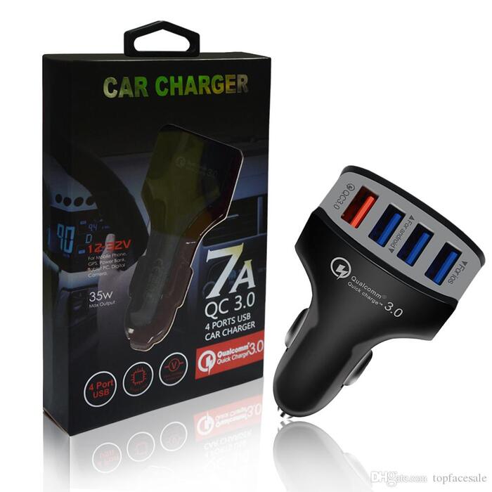 Купить оптом Автомобильное зарядное Quick Charge 7A (4USB QC3.0)