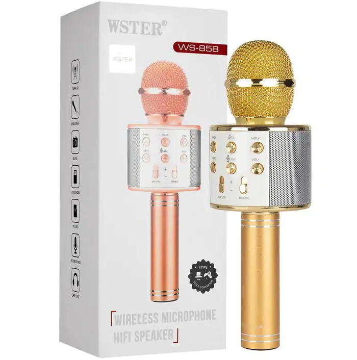 Купить оптом Караоке микрофон bluetooth WS-858 в Украине , изображение 2