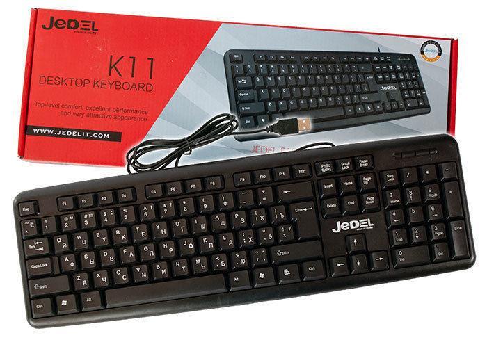 Купить оптом Клавиатура простая проводная USB JEDEL K11 в Украине