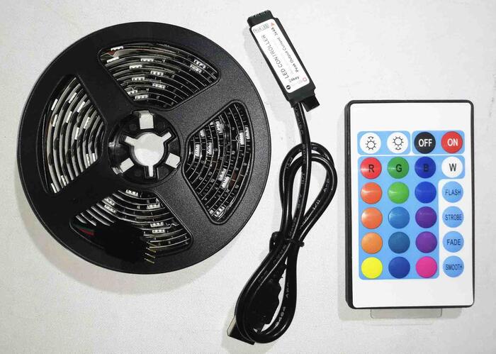 Купить оптом Светодиодная лента 5050 RGB (2 метра) для фоновой подсветки (работает от USB и повербанка) в Украине, изображение 3