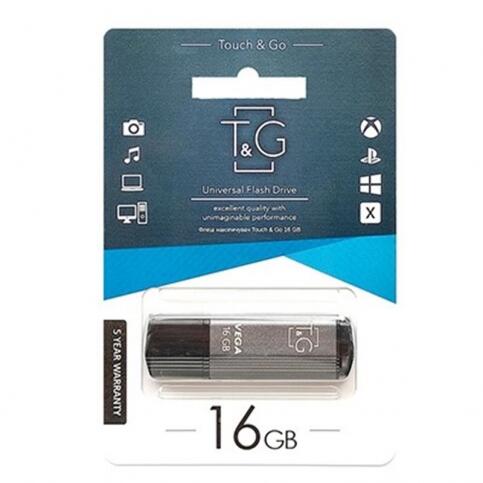 Купить оптом Флешка 16GB T&G Vega 121 серый