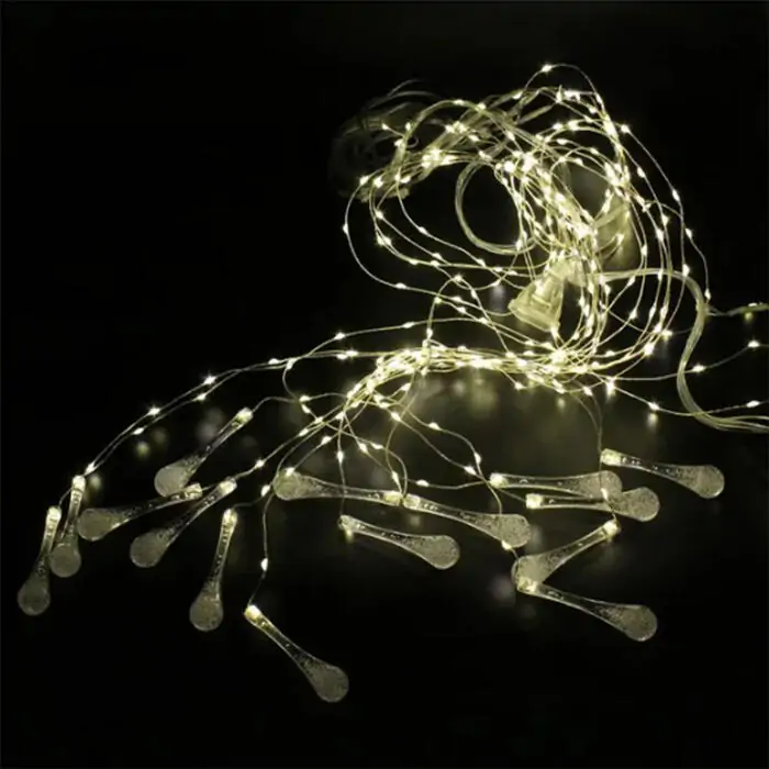 Купити оптом Купити Гірлянда 30 LED на мідному дроті (крапля роси) Теплий білий (на батарейках з USB) оптом - ціна 28 грн в Україні , зображення 3