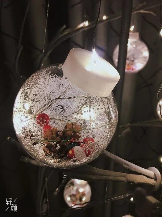 Купить оптом Гирлянда 200 LED шары с дедом морозом (10 шт) 3x1.5 метра Теплый белый (от сети) в Украине, изображение 3