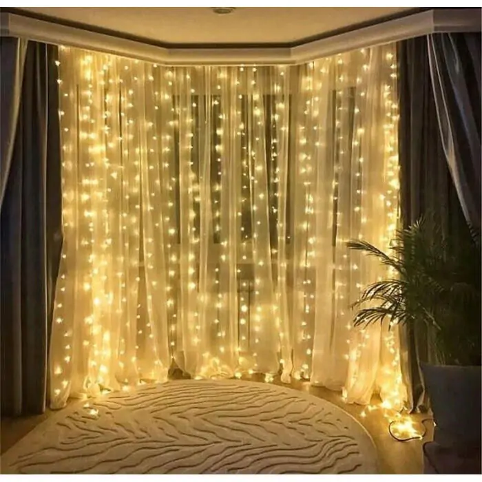 Купити оптом Купити Гірлянда 320 LED теплий білий водоспад 3х2 м (від мережі) оптом - ціна 347 грн в Україні 