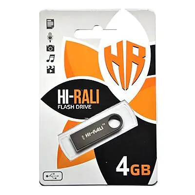 Купить оптом Флешка USB 4GB Hi-Rali Shuttle черный в Украине 