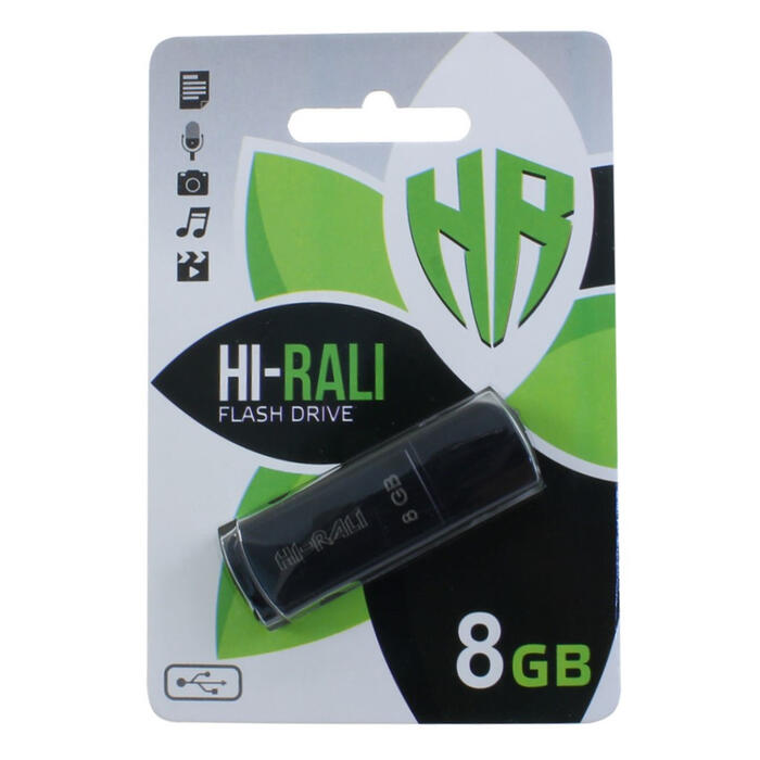 Купить оптом Флешка USB 8GB Hi-Rali Rocket черный