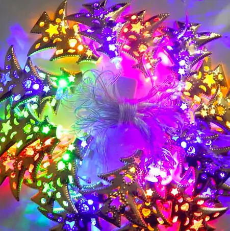 Купить оптом Гирлянда 20 LED Мультиветная Елочки на прозрачном проводе (4 метра) G809 в Украине 