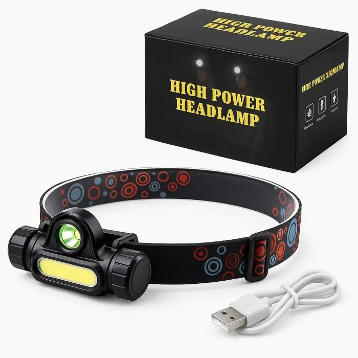 Купити оптом Купити Налобный фонарь магнитный с microUSB 8101 (XPE+COB) оптом - ціна 65 грн в Україні 