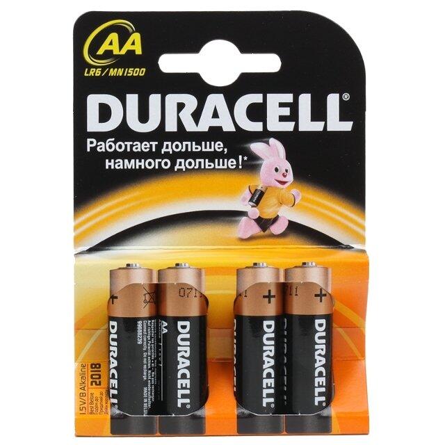 Купить оптом Батарейка щелочная DURACELL LR6/AA 4шт/блистер (Цена указана за 4шт) Оригинал