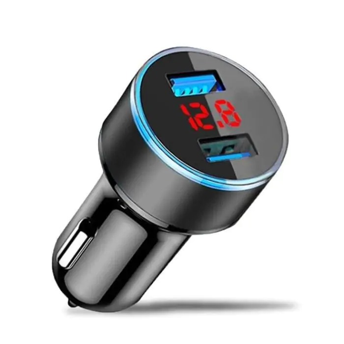 Купить оптом Автомобильное зарядное HZ HC7 с дисплеем (2USB 3.1A) в Украине 