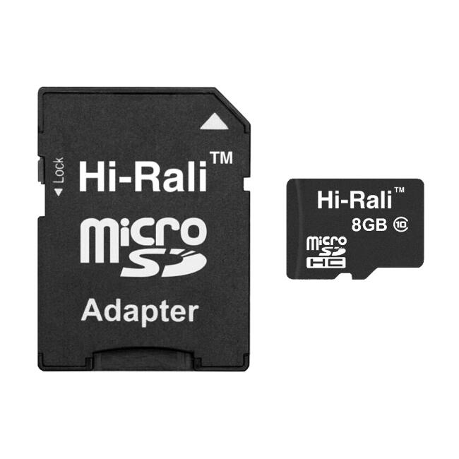 Купить оптом Карта памяти microSDHC 8GB class 10 Hi-Rali (с адаптером)