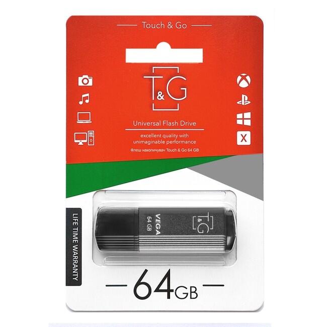 Купить оптом Флешка USB 64GB T&G Vega серый