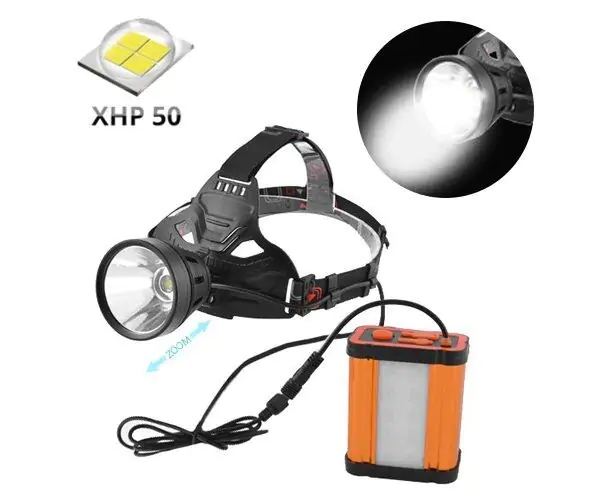 Купити оптом Купити уцінений товар Налобный шахтерский фонарь W 631-P70 (powerbank) Брак Брак в Україні 