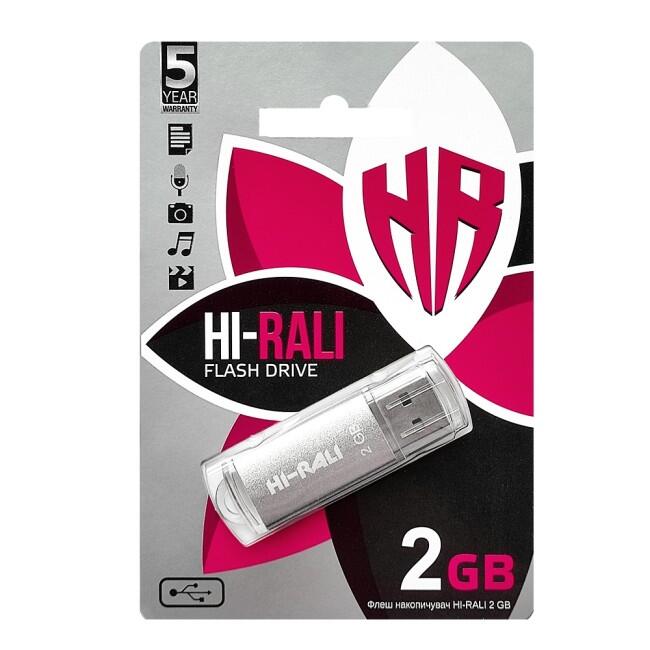 Купить оптом Флешка USB 2GB Hi-Rali Rocket серый в Украине