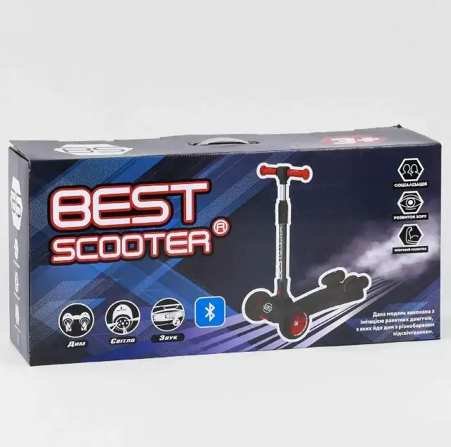 Купити оптом Купити Триколісний самокат зі світлом та парою для дітей Scooter MAXI оптом - ціна 1894 грн в Україні , зображення 3