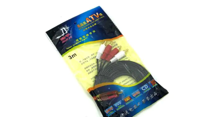 Купити оптом Купити Кабель 2RCA-2RCA 3м (в упаковці) оптом - ціна 30 грн в Україні 